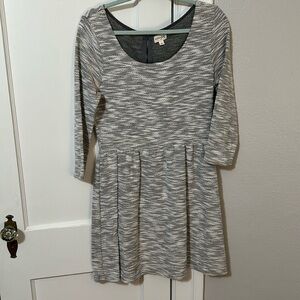 Maison Jules white/gray holiday dress